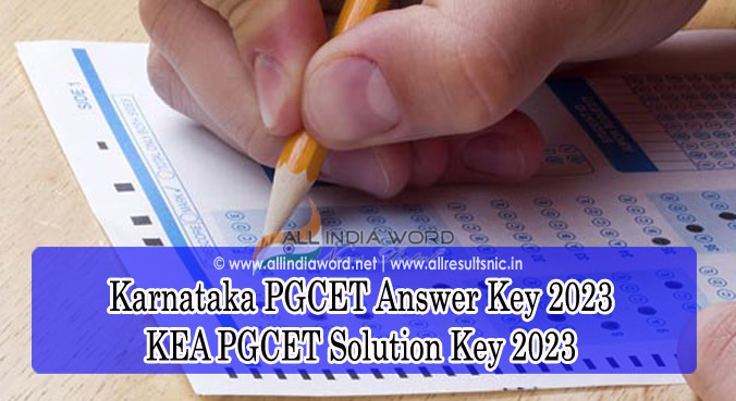 Karnataka PGCET Solution Key 2023 Download