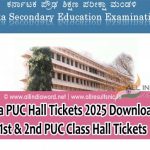 KSEEB 2nd PUC Hall Tickets 2025 Download PDF